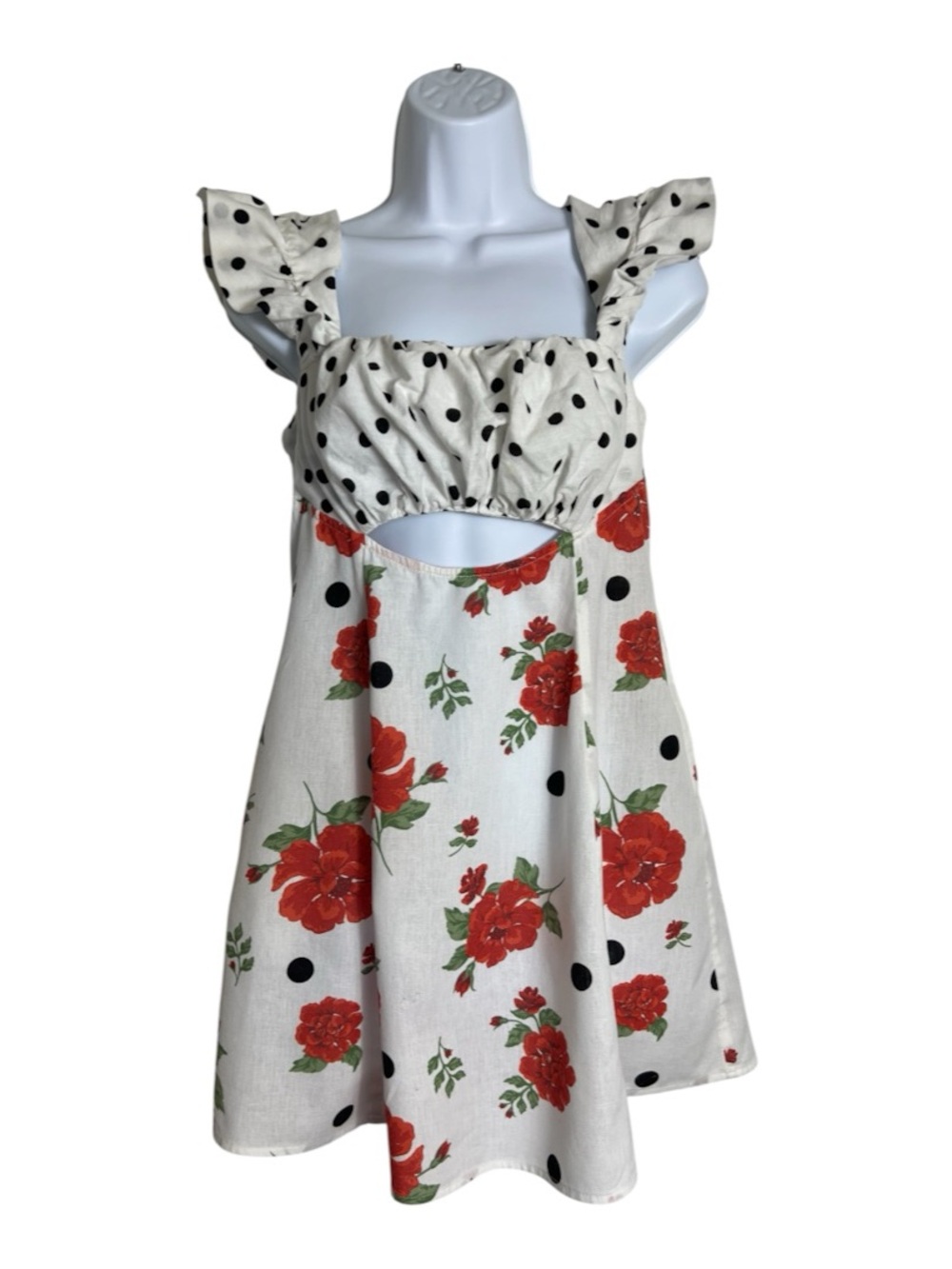 Free People Printed Bom Bom Mini Dress